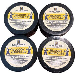 Duke Cannon Bloody Knuckles Hand Repair Balm 5 Oz Fragrance Free lot of 4